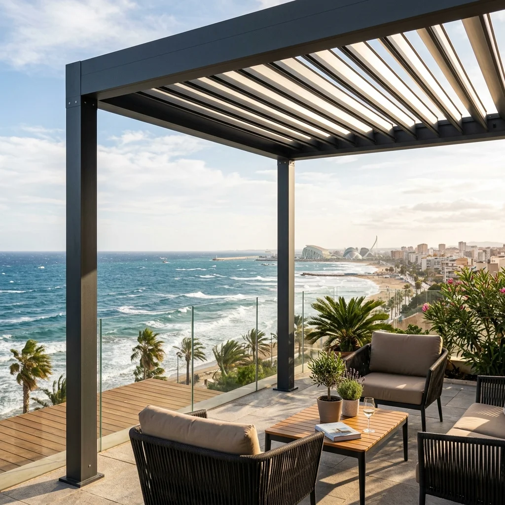 Levante, tramontana y viento marino: cómo afecta el clima de Valencia a tu pérgola y cómo orientarla