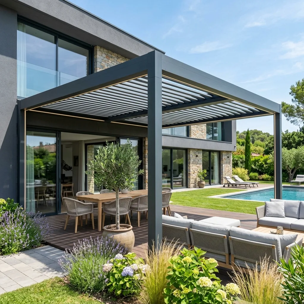 Cómo elegir el color de tu pérgola bioclimática para que encaje con tu fachada