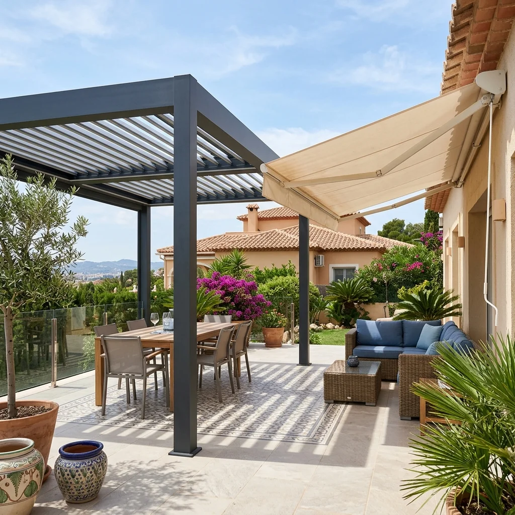 Pérgola bioclimática vs. toldo vs. porche: cuál elegir para tu terraza