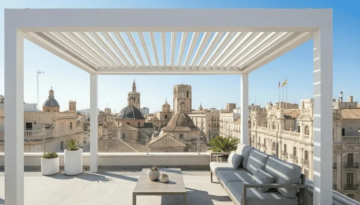 Instalación premium de pérgola bioclimática en Valencia