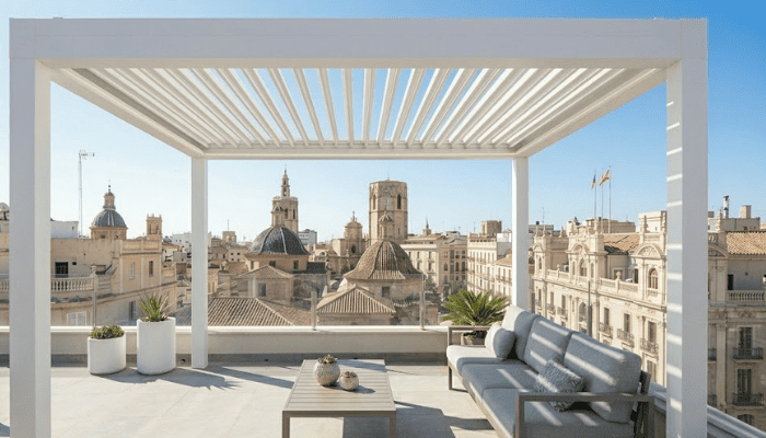 Instalación premium de pérgola bioclimática en Valencia