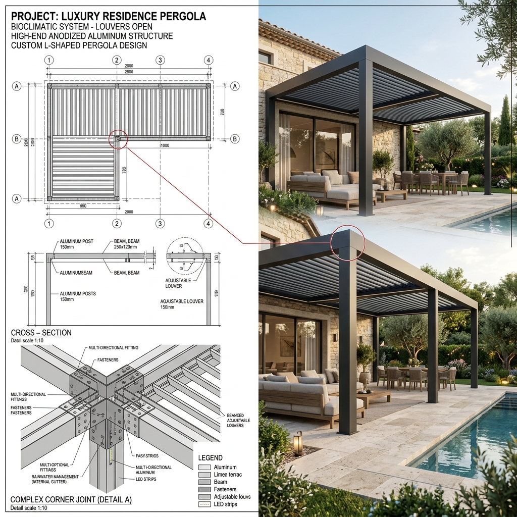 Diseño exclusivo de pérgola bioclimática a medida en Valencia