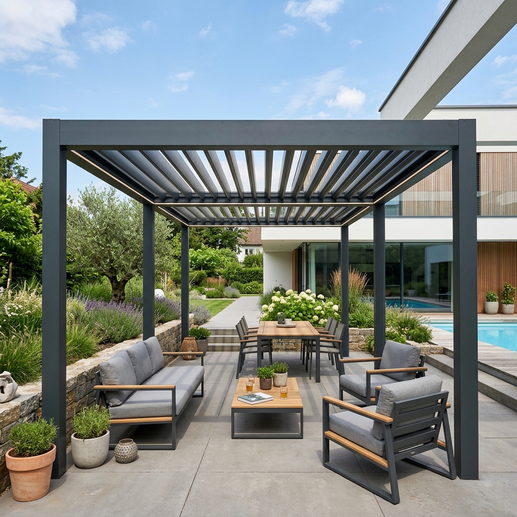 Pérgola bioclimática motorizada de alta tecnología en Valencia