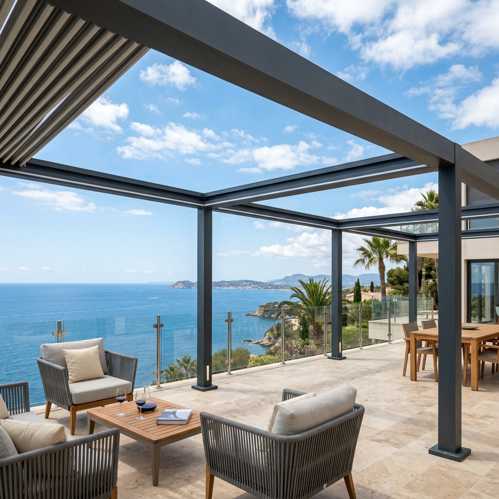 Instalación de pérgola bioclimática retráctil en Valencia